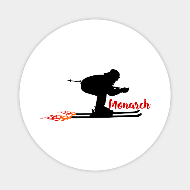 Monarch United States Skiing Magnet by ArtDesignDE